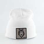 Hats - Beanie Wolf Embroidery Winter Hats Knitted Beanies For Women
