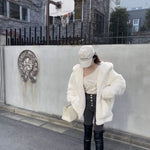 Thickened Mink Velvet Coat Women Winter Clothes Plush Hooded Fur Coat