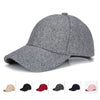 Unisex Wool Felt Solid Color Casquette Trucker Hat Baseball Cap