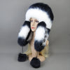 Warm Luxury Natural Fox Fur Hat Fashion Fluffy Rex Rabbit Fur Cap