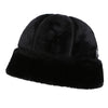 Real Leather Retro Warm Winter Cap with Thick Velvet Lining Bomber Hat