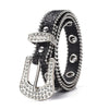 Y2k Girls Belt Retro Leather Rhinestone Pin Buckle Waistband