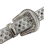 Diamond Rhinestone Belt Fashion Luxury Crystal Studded Pin Buckle Belt