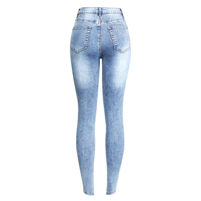 Distressed Jeans For Women Stretchy Pencil Skinny Denim Pants