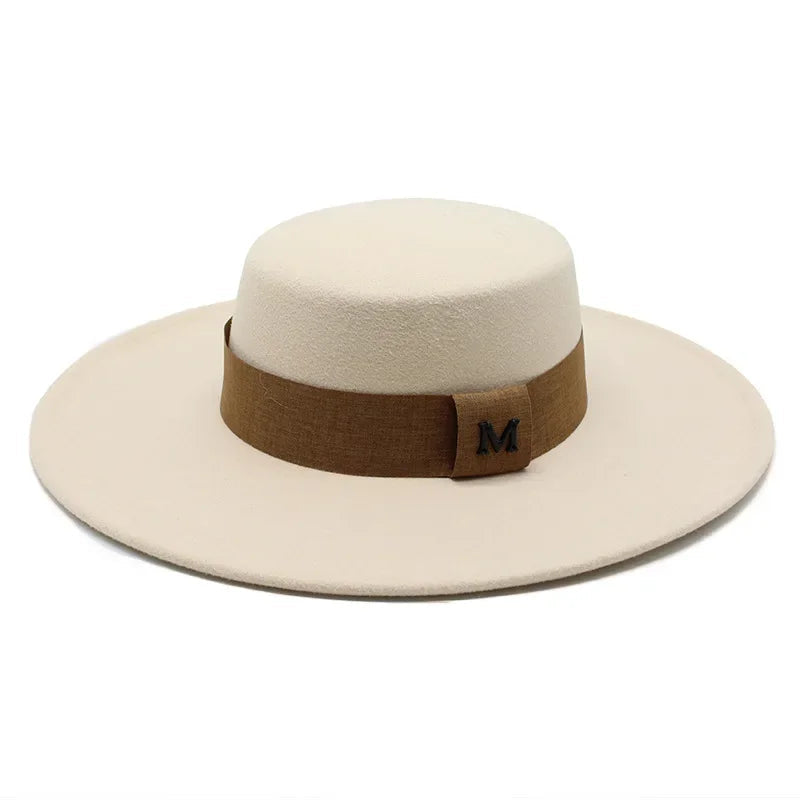 Solid Wide Brim Fedora Hat Vintage Trilby Felt Fashion Hat