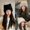 1pc Cat Ear Knitted Beanies Winter Warm Wool Hat Headwear-Winter Hats-Arimonz-Arimonz