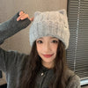 1pc Cat Ear Knitted Beanies Winter Warm Wool Hat Headwear-Winter Hats-Arimonz-Arimonz