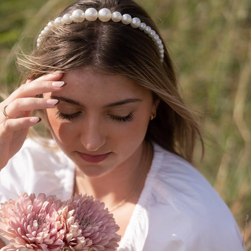 1pc Stylish Pearl Headband in Ivory White Hair Accessories for Women-Hair Accessories-Arimonz-Arimonz
