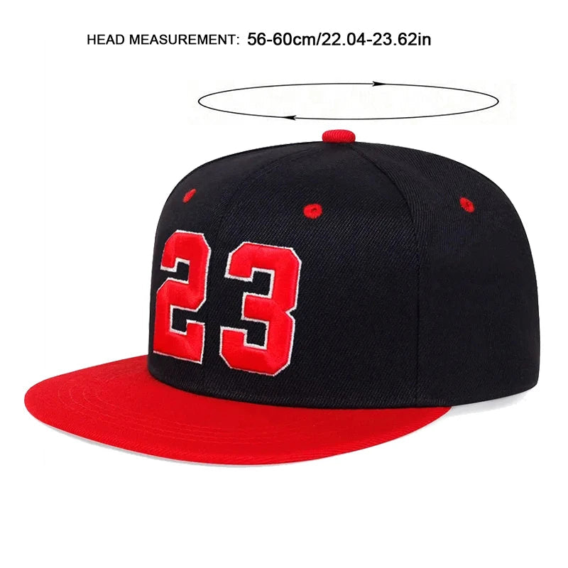 23 Embroidery Hip Hop Hat Outdoor Adjustable Travel Snapback Hat-Women's Caps-Arimonz-Arimonz