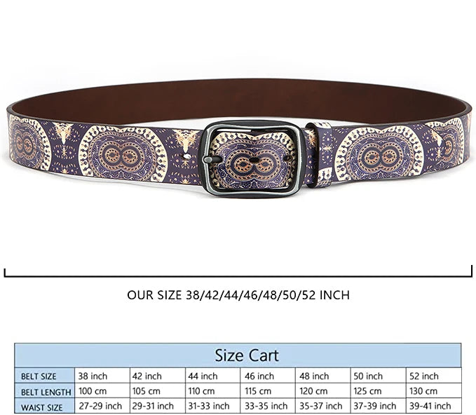 Genuine Leather Belt For Women Casual Belt Designer Girdle Printed Belt