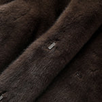 Iconic Women's Long Winter Faux Mink Fur Overcoat with Collar Jacket