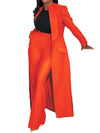 2pcs Office Long Sleeve Blazer Coat Suit Top with Wide Leg Pants Set-Wear To Work Sets-Arimonz-Arimonz