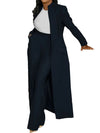 2pcs Office Long Sleeve Blazer Coat Suit Top with Wide Leg Pants Set-Wear To Work Sets-Arimonz-Arimonz