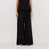 2pcs Solid Sleeveless Top With High Waist Pleated Pants Loose Outfit-Wear To Work Sets-Arimonz-black pants-S-Arimonz