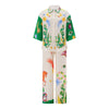 2pcs Unique Print Short Sleeve Shirt Top and Long Pants Outfit Set-Wear To Work Sets-Arimonz-MULTI-M-Arimonz