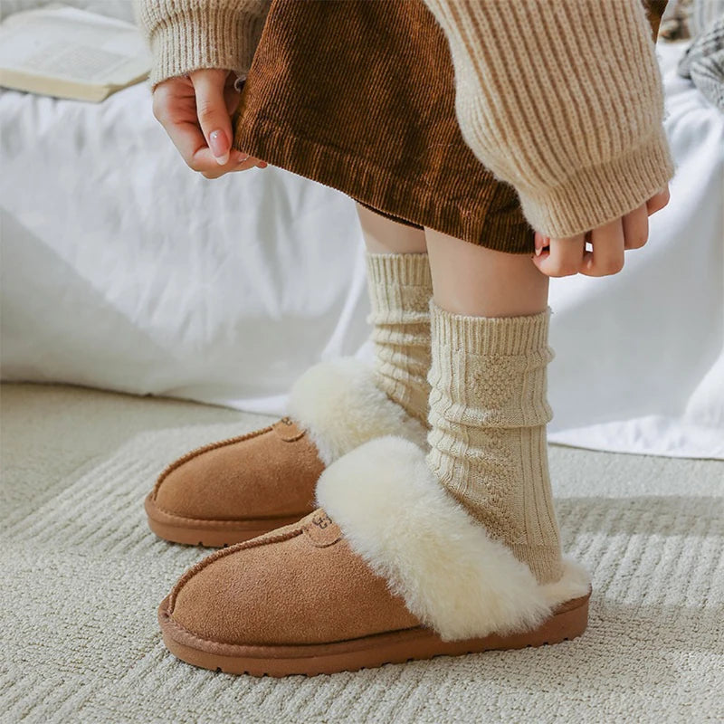 3 Pairs Cashmere Wool Winter Thicken Warm Thermal Mid Tube Socks-Socks & Tights-Arimonz-Arimonz