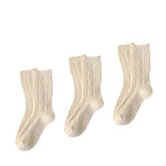 3 Pairs Cashmere Wool Winter Thicken Warm Thermal Mid Tube Socks-Socks & Tights-Arimonz-Beige-Arimonz