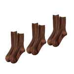 3 Pairs Cashmere Wool Winter Thicken Warm Thermal Mid Tube Socks-Socks & Tights-Arimonz-Coffee-Arimonz