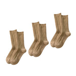 3 Pairs Cashmere Wool Winter Thicken Warm Thermal Mid Tube Socks-Socks & Tights-Arimonz-Khaki-Arimonz