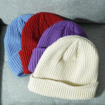 Knitted Hat Solid Skuilles Beanies Dad Cap Thick Warm Ski Beanies Caps