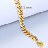 3/5/7MM Stainless Steel Curb Cuban Link Chain Anklet Jewelry Gift-Anklets-Arimonz-Arimonz