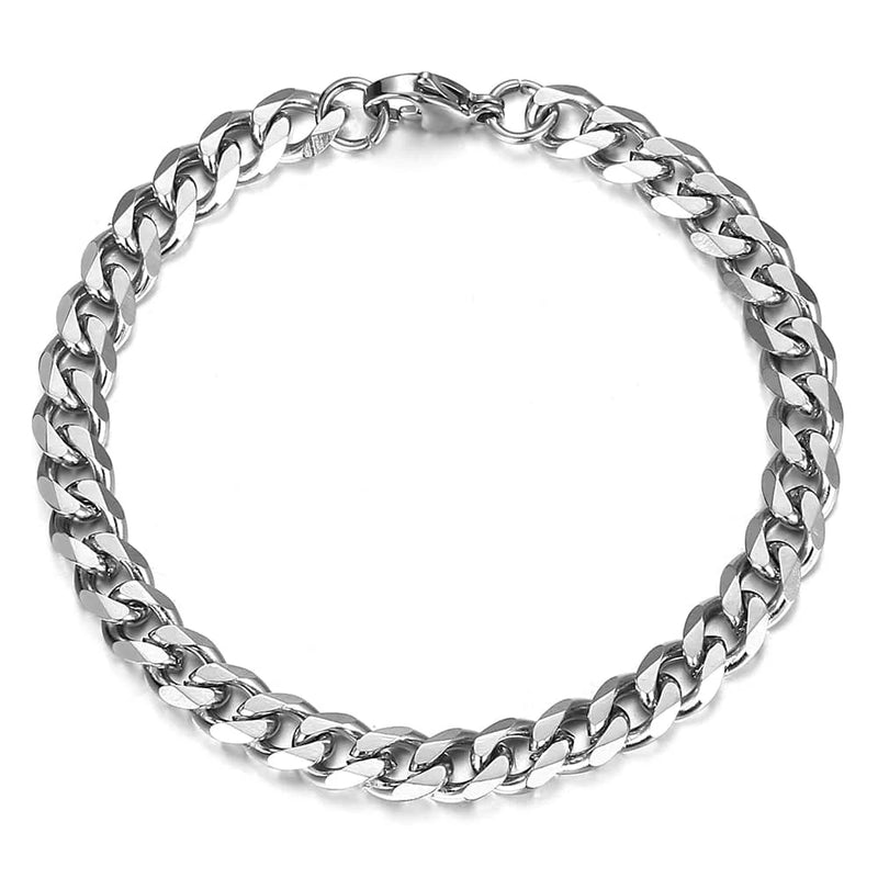 3/5/7MM Stainless Steel Curb Cuban Link Chain Anklet Jewelry Gift-Anklets-Arimonz-Arimonz