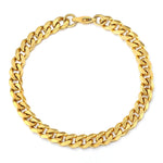 3/5/7MM Stainless Steel Curb Cuban Link Chain Anklet Jewelry Gift-Anklets-Arimonz-7mm Gold-Arimonz