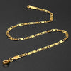 3MM Gold Plated Stainless Steel Rope Figaro Curb Link Chain Anklet-Anklets-Arimonz-Arimonz