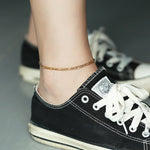 3MM Gold Plated Stainless Steel Rope Figaro Curb Link Chain Anklet-Anklets-Arimonz-Figaro-Arimonz