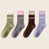 4 Pairs Non Slip with Grips Sticky Gripper Cotton Yoga Unisex Socks-Socks & Tights-Arimonz-E- As picture-Arimonz