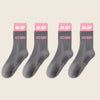 4 Pairs Non Slip with Grips Sticky Gripper Cotton Yoga Unisex Socks-Socks & Tights-Arimonz-Gray-Arimonz