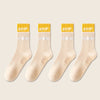 4 Pairs Non Slip with Grips Sticky Gripper Cotton Yoga Unisex Socks-Socks & Tights-Arimonz-Khaki-Arimonz