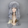 Warm Luxury Natural Fox Fur Hat Fashion Fluffy Rex Rabbit Fur Cap