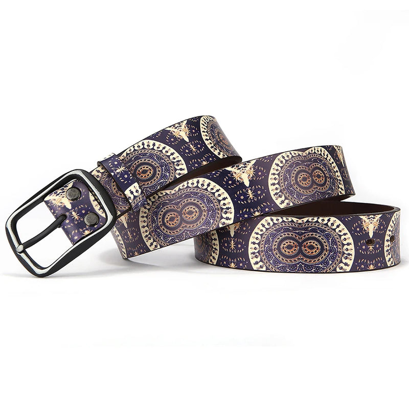 Genuine Leather Belt For Women Casual Belt Designer Girdle Printed Belt