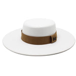Solid Wide Brim Fedora Hat Vintage Trilby Felt Fashion Hat