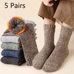 5 Pairs Winter Warm Super Thick Wool Cashmere Unisex Socks-Socks & Tights-Arimonz-Arimonz