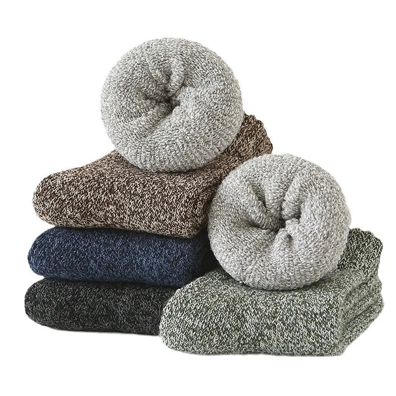 5 Pairs Winter Warm Super Thick Wool Cashmere Unisex Socks-Socks & Tights-Arimonz-Arimonz