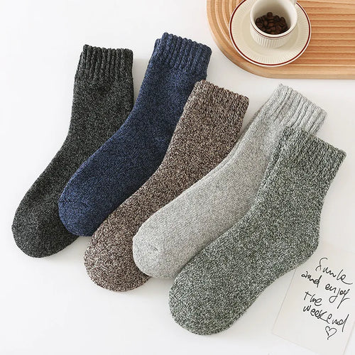 5 Pairs Winter Warm Super Thick Wool Cashmere Unisex Socks-Socks & Tights-Arimonz-5 pairs-Mixed-Arimonz