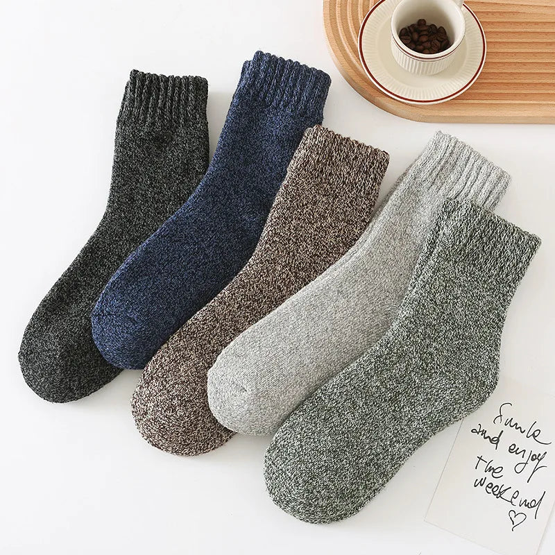 5 Pairs Winter Warm Super Thick Wool Cashmere Unisex Socks-Socks & Tights-Arimonz-5 pairs-Mixed-Arimonz