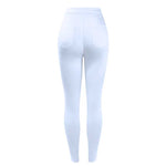 High Waist White Basic Stretch Skinny Denim Pants Trousers Jeans