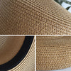 Vintage Audrey Hepburn Straw Big Brim Bell-shaped Summer Sun Hat