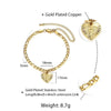 5MM Stainless Steel Heart Shaped Initial Letter Figaro Charm Anklet-Anklets-Arimonz-Arimonz
