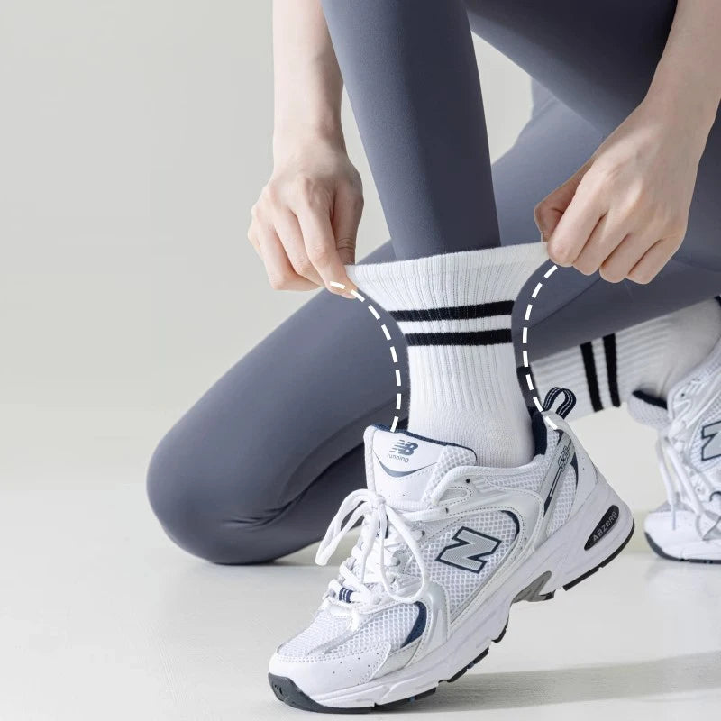 5Pairs Pilates Yoga Socks Non Slip Silicone Grips Cotton Fitness Socks-Socks & Tights-Arimonz-Arimonz