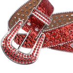 Rhinestone Belt Chic Western Jeans Sparkle Crystal Denim Belt