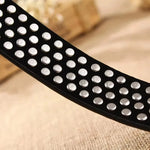 Women’s Leather Rhinestone Belt Fashionable Pin Buckle Design