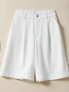 Summer Shorts Loose Ventilate Solid High Waisted Short for Women