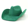 Western Big Roll Brim Cowboy Top Hat Felt Fedora Outdoor Hat