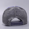 Mesh Rhinestone Breathable Baseball Outdoor Sports Travel Peaked Cap