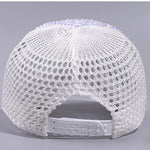 Mesh Rhinestone Breathable Baseball Outdoor Sports Travel Peaked Cap