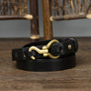 Thin Genuine Leather Cowskin Belt Decorative Waist Belt For Jeans